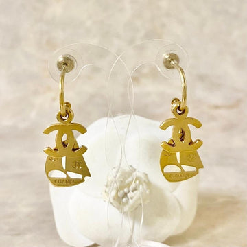 Chanel Hoop Earrings Coco Mark Yacht