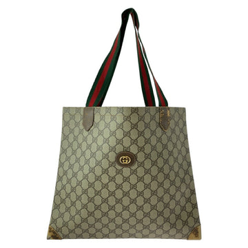Vintage Web Strap Tote Gg Coated Canvas