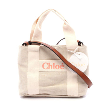 Woody Tote Canvas With Leather Medium