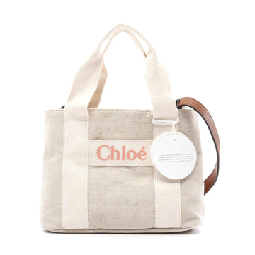 Woody Tote Canvas With Leather Small