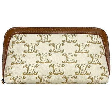 Zip Around Chain Clutch Triomphe Coated