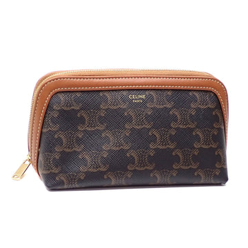 Zip Around Chain Clutch Triomphe Coated