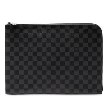 Zip Around Pochette Jour Damier Graphite