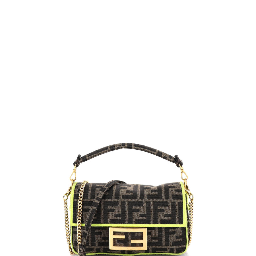 Fendi Baguette Nm Bag Zucca Canvas Mini