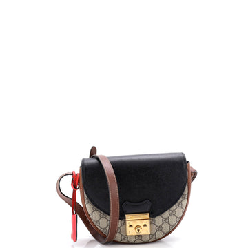 Padlock Saddle Shoulder Bag Gg Coated