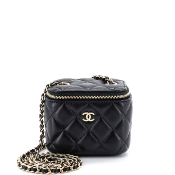 Classic Vanity Case With Chain Quilted