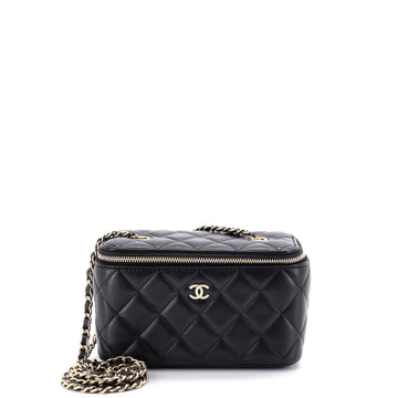 Classic Vanity Case With Chain Quilted