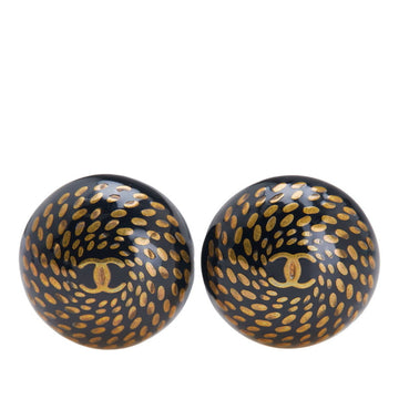 Cc Logo Clip-On Earrings Gold-Tone Metal