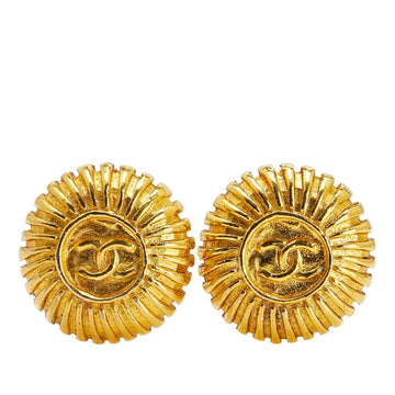 Cc Logo Clip-On Earrings Metal Gold-Tone