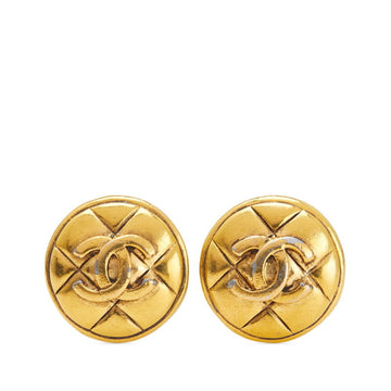 Cc Logo Clip-On Earrings Metal Gold-Tone