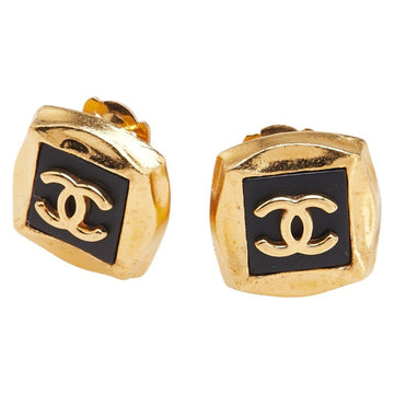 Cc Logo Clip-On Earrings Gold-Tone Metal