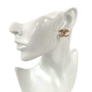 Cc Logo Earrings Metal Gold-Tone