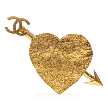 Cc Logo Heart Brooch Metal