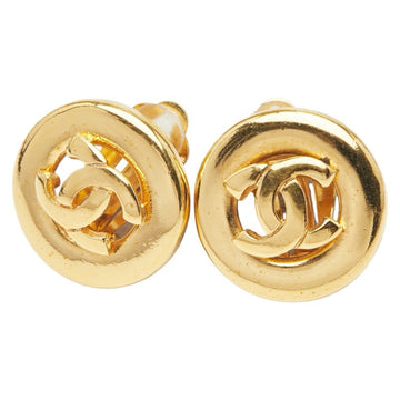 Cc Logo Round Clip-On Earrings Metal