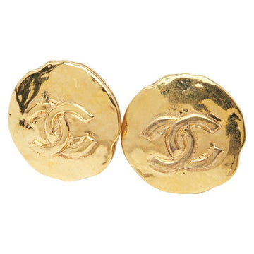 Cc Logo Round Clip-On Earrings Metal