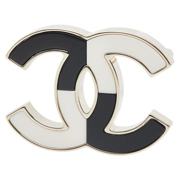 Cc Logo Brooch Gold-Tone Metal