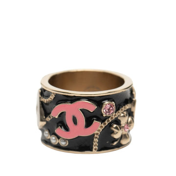 Cc Logo Ring Gold-Tone Metal