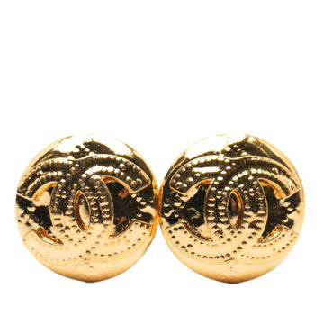 Cc Logo Clip-On Earrings Metal Gold-Tone