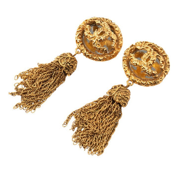 Cc Logo Clip-On Earrings Metal Gold-Tone