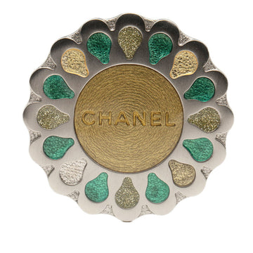 Chanel Brooch Metal Multi-Color Silver
