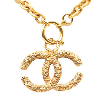 Cc Logo Chain Pendant Necklace Metal