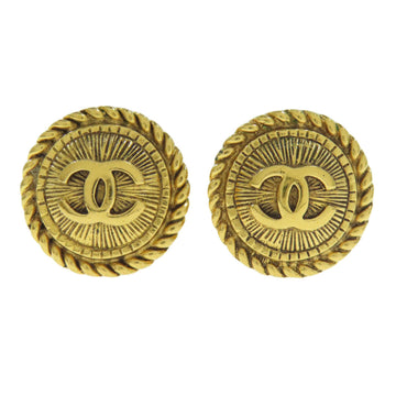 Cc Logo Clip-On Earrings Metal Gold-Tone