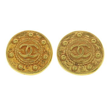 Cc Logo Clip-On Earrings Metal Gold-Tone