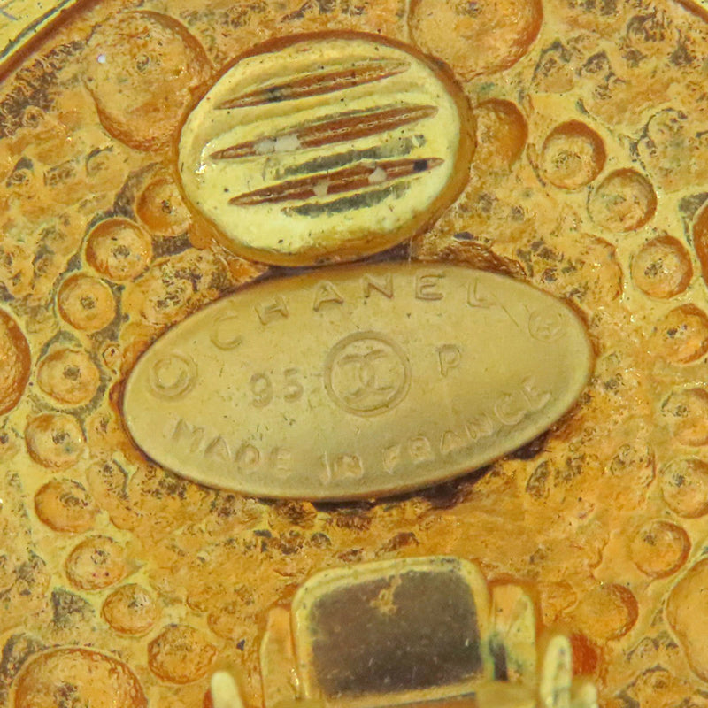 Cc Logo Clip-On Earrings Metal Gold-Tone