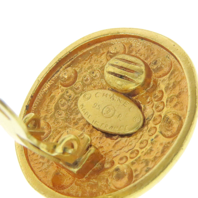 Cc Logo Clip-On Earrings Metal Gold-Tone