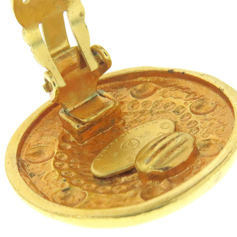 Cc Logo Clip-On Earrings Metal Gold-Tone