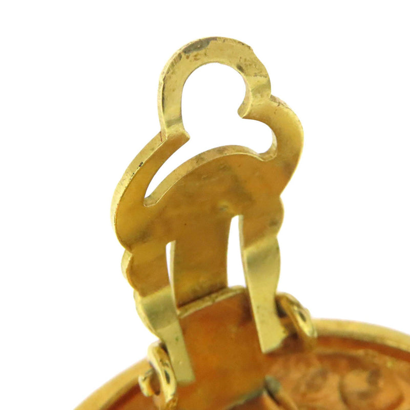 Cc Logo Clip-On Earrings Metal Gold-Tone