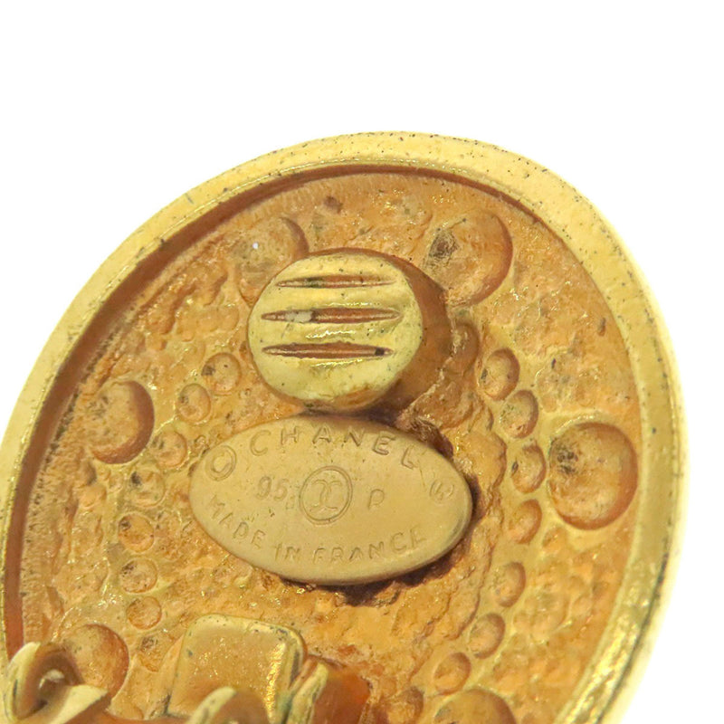 Cc Logo Clip-On Earrings Metal Gold-Tone