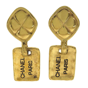 Matelasse Clip-On Earrings Metal Gold-