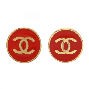 Cc Logo Circle Clip-On Earrings Metal