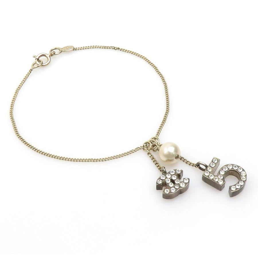 Chanel Charm Bracelet Metal Gold With