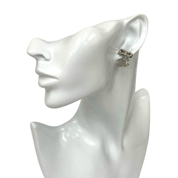 Cc Logo Earrings Silver-Tone Metal