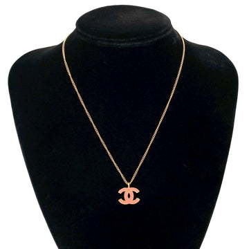 Cc Logo Pendant Necklace Metal