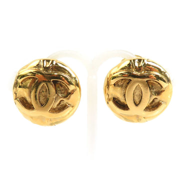 Chanel Cc Logo Clip-On Earrings Gold-