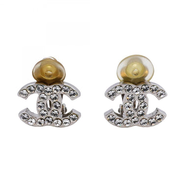 Cc Logo Clip-On Earrings Silver-Tone