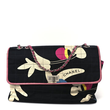 Chanel Canvas Chocolate Bar Quilted Flap