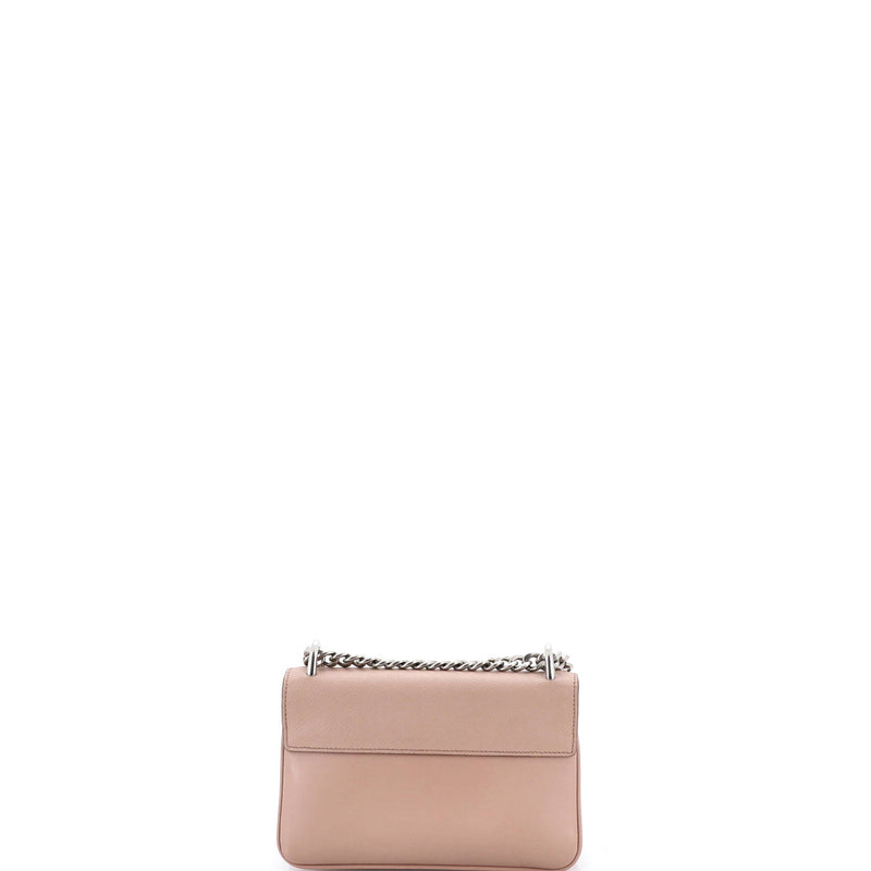 Chain Flap Crossbody Bag Saffiano And