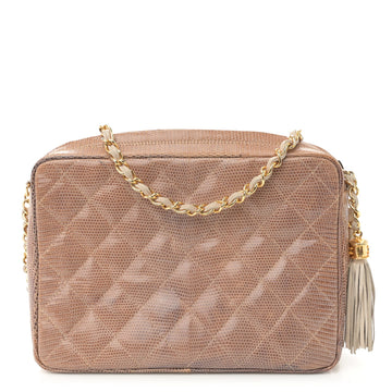 Chanel Lizard Quilted Small Tassel