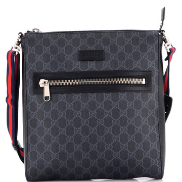 Web Strap Front Zip Messenger Bag Gg