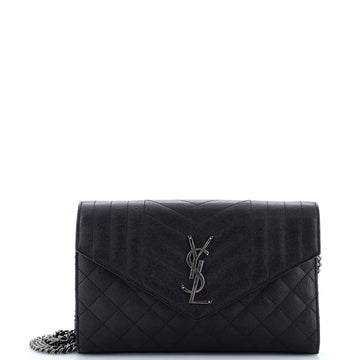 Classic Chain Wallet Mixed Matelasse