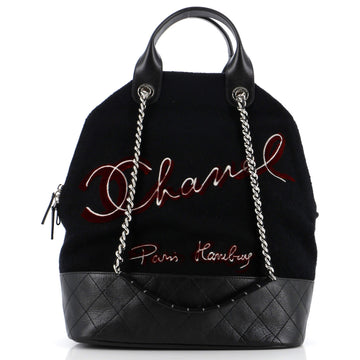 Paris-Hamburg Tote Embroidered Wool With