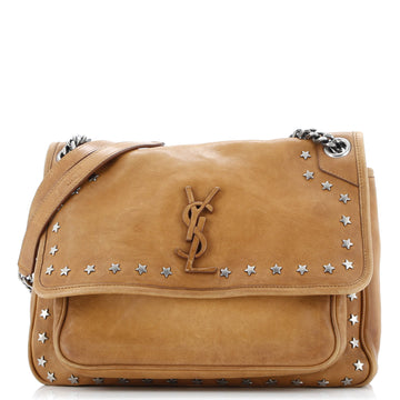 Niki Chain Flap Bag Studded Leather