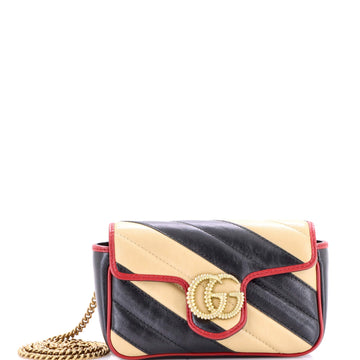 Gg Marmont Flap Bag Diagonal Quilted