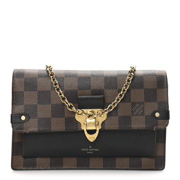 Damier Ebene Vavin Chain Wallet Black