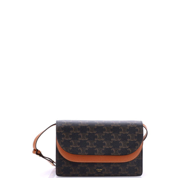 Wallet On Strap Triomphe Coated Canvas