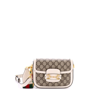 Horsebit Shoulder Bag Gg Coated Canvas